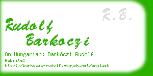 rudolf barkoczi business card